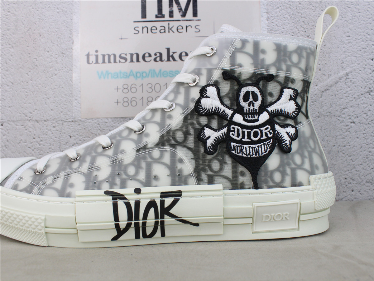 Dior B23 High Oblique Canvas With Shawn Stussy Bee Embroidery Patch